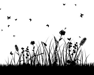 Image showing meadow silhouettes