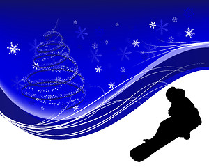 Image showing Snowboard background