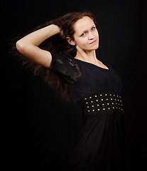 Image showing girl with flowing long hair