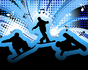 Image showing Snowboard background