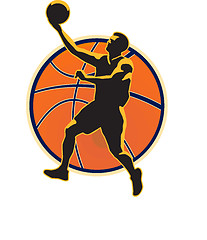 Image showing Basketball Player Lay Up Ball