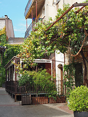 Image showing Mediterranean paved street, Corsica.
