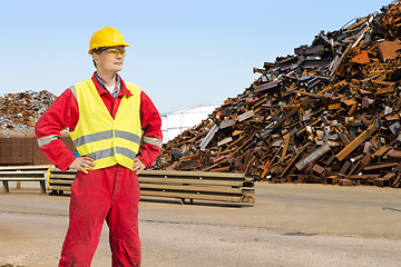 Image showing Recycling worker