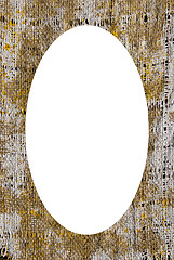 Image showing Old material texture and white oval in center 