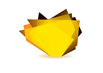 Image showing Glass shard orange