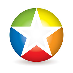 Image showing Rainbow star icon