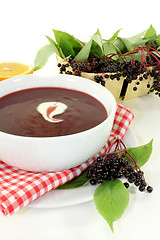 Image showing Elderberry soup