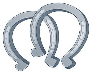 Image showing Pair of horse shoes