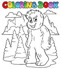 Image showing Coloring book with yeti 1