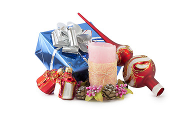 Image showing Christmas decoration with gift