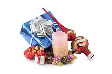 Image showing Christmas decoration with gift