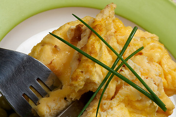 Image showing Omelet Close Up