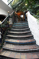 Image showing Stairs, Hundertwasser House, Vienna.