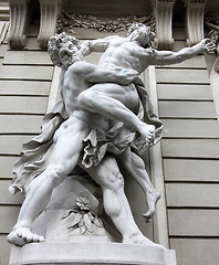 Image showing Hercules fighting Antaeus, Hofburg, Vienna