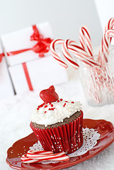 Image showing Christmas cupcake