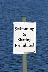 Image showing No Swimming