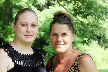 Image showing Portrait of senior woman and daughter