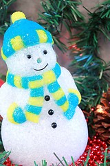 Image showing Close up of snowman decoration