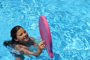 Image showing Pretty little girl in pool