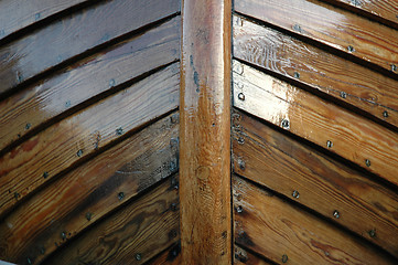 Image showing wooden boat background