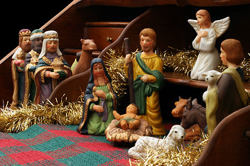 Image showing Nativity with Secretary - side view