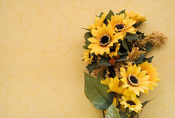 Image showing Sunflowers w/ Space for Text