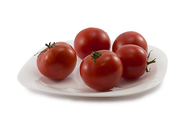 Image showing tomatoes on a plate