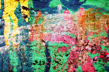 Image showing Background of rough surface wall various colors 