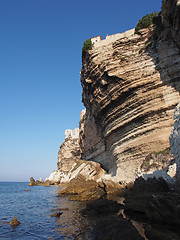 Image showing Bonifacio cliff, Corsica, France