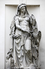 Image showing Vienna - mythology statue of river Drava by Palm house