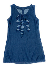 Image showing denim dress with a frill