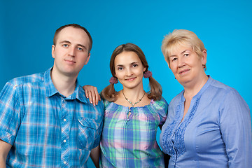 Image showing Happy family in the two-party