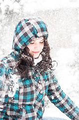 Image showing Girl in the snow