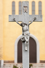 Image showing Jesus on a cross statue