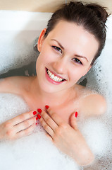 Image showing Girl in bathroom