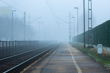 Image showing Part of a railroad station