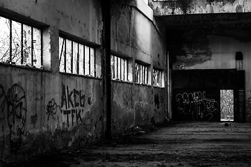 Image showing Industrial building interior