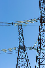 Image showing Power lines against sky