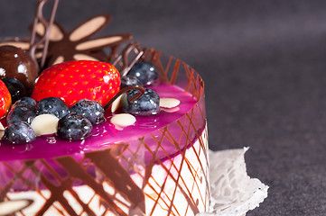 Image showing Closeup of a delicious dessert