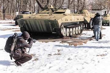 Image showing Military vehicle in chernobyl