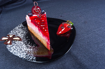 Image showing Closeup of a delicious dessert