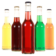 Image showing Bottles with soda