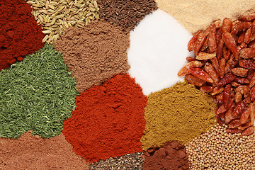 Image showing Spices forming a background