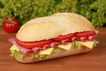 Image showing Salami Sub Sandwich