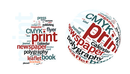 Image showing Printing Word Cloud