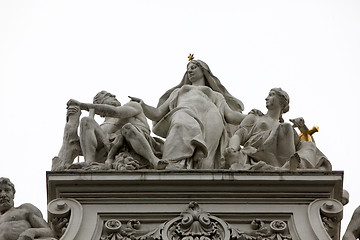 Image showing Sculpture on the roof of the Hofburg Palace in Vienna, Austria