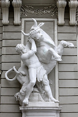 Image showing Hercules fighting the Cretan Bull