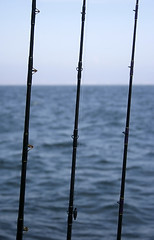 Image showing fishing poles