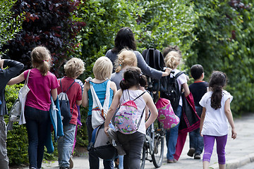 Image showing Children on a Walk