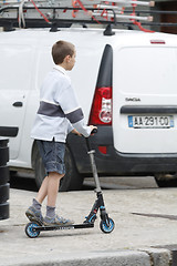 Image showing Child with Bike